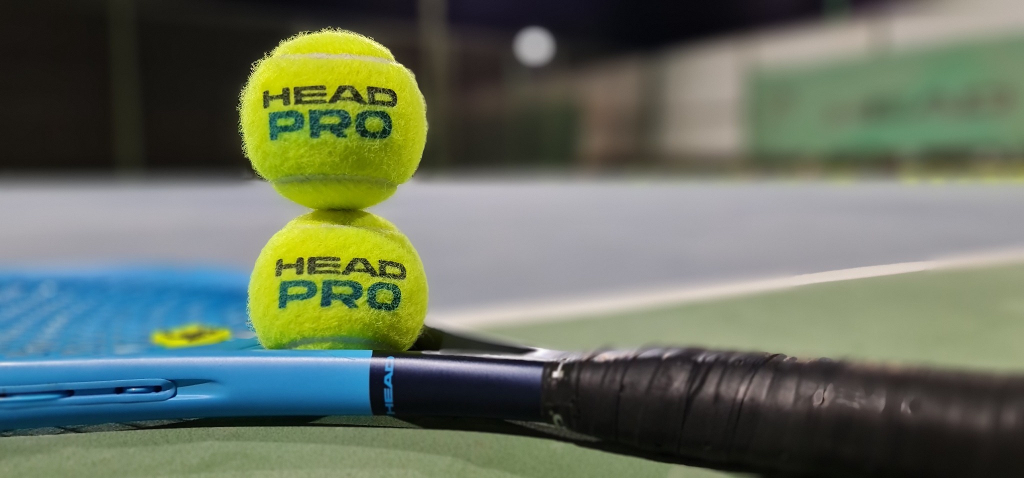 Tennis racket and balls at Desert Palm Racquet Club